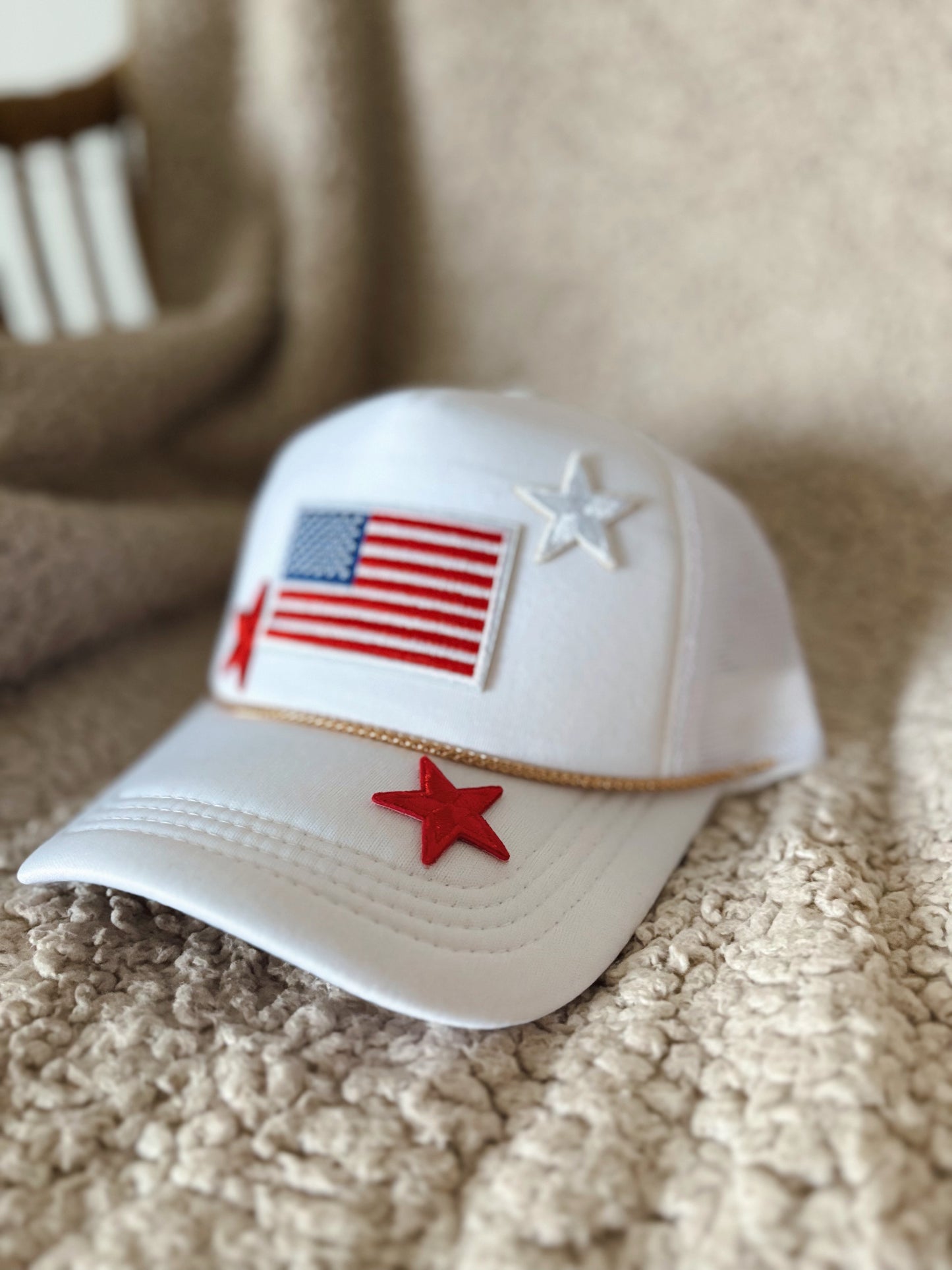 American Flag Trucker Hat